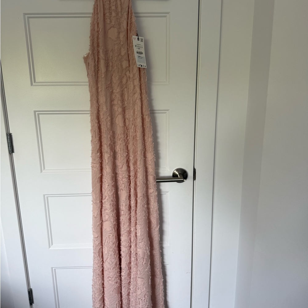 Zara Pink Lace Maxi Dress